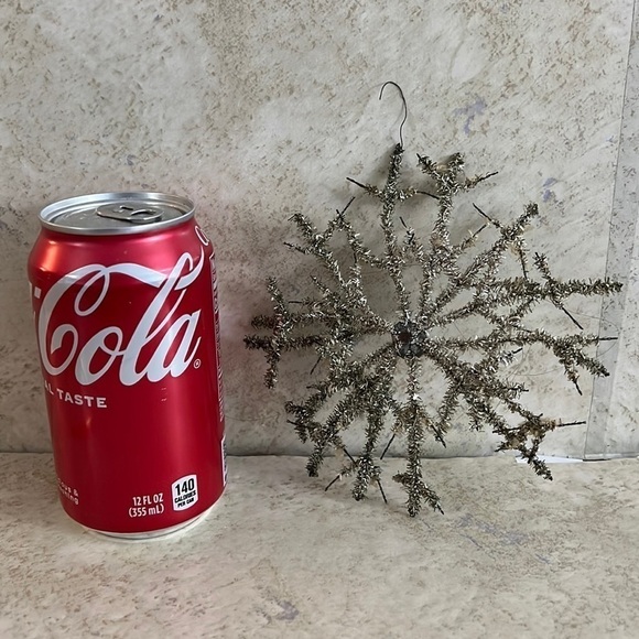 Vintage Christmas Ornament German Tinsel Snowflake - Picture 3 of 6